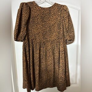 Cheetah print doll dress